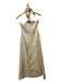 Keepsake Size 4 Cream Viscose Halter Neck Keyhole Front Maxi slit Dress Cream / 4