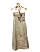 Keepsake Size 4 Cream Viscose Halter Neck Keyhole Front Maxi slit Dress Cream / 4