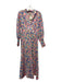 Paloma Blue Size M Multi Long Sleeve dots Back Zip Belted Dress Multi / M