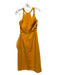 harlyn Size XS Orange Polyester Blend Spaghetti Strap Ruffles Midi Dress Orange / XS