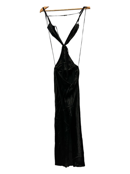 Retrofete Size M Black Acetate Multi Strap Open Back Maxi Dress Black / M