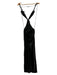 Retrofete Size M Black Acetate Multi Strap Open Back Maxi Dress Black / M