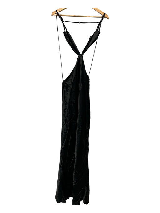 Retrofete Size M Black Acetate Multi Strap Open Back Maxi Dress Black / M