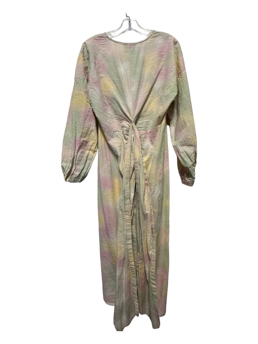 Just Female Size S Pastels Long Sleeve Ombre Textured Maxi Dress Pastels / S