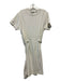 Vince Size L White Cotton Short Sleeve Waist tie Dress White / L