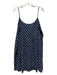 Soft Joie Size L Navy Cotton Spaghetti Strap Block Print Dress Navy / L