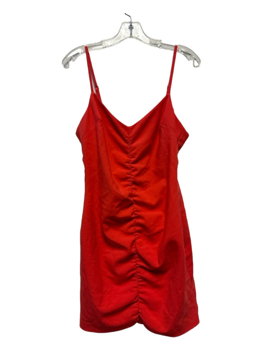 Likely Size 10 Tomato Polyester Blend Spaghetti Strap Gathered Front Dress Tomato / 10