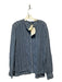 Soft Joie Size S Cornflower Blue Cotton Perforated Long Sleeve Button Down Top Cornflower Blue / S