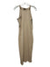 Skin Size 2/M Tan Pima Cotton Blend Ribbed Back Tie Midi Dress Tan / 2/M