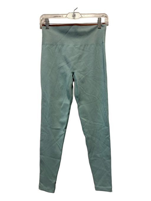 Outdoor Voices Size M Teal & Brown Recycled Nylon Blend Ribbed Athletic Leggings Teal & Brown / M