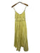 Ulla Johnson Size 4 Chartreuse Cotton Spaghetti Strap Waist band Maxi Dress Chartreuse / 4