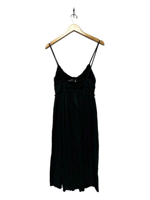 Ulla Johnson Size 6 Black Cotton Spaghetti Strap Waist band Maxi Dress Black / 6