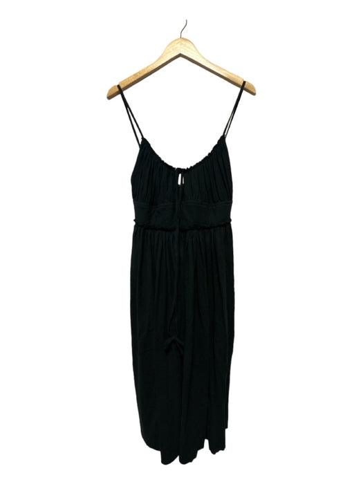 Ulla Johnson Size 6 Black Cotton Spaghetti Strap Waist band Maxi Dress Black / 6