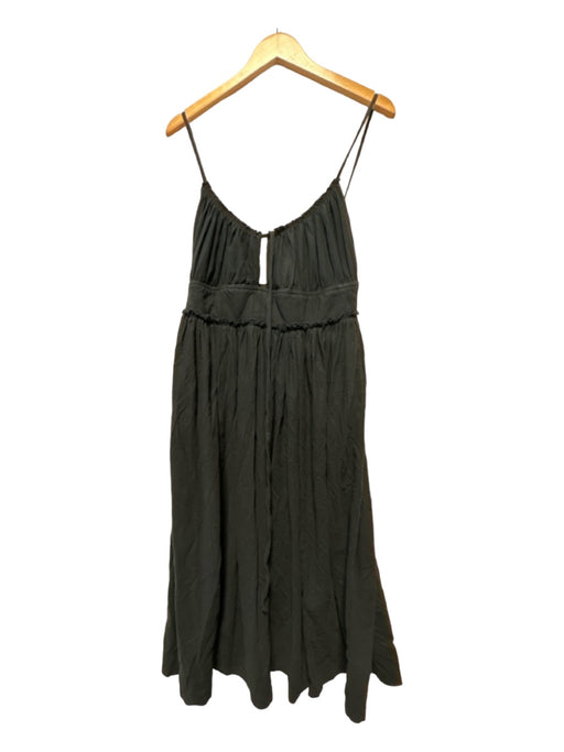 Ulla Johnson Size 8 Black Cotton Spaghetti Strap Waist band Maxi Dress Black / 8