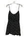 Reformation Size 2 Black & Yellow Viscose Spaghetti Strap Floral Dress Black & Yellow / 2