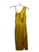 Reiss Size 2 Mustard Polyester Ruffle Front Midi Dress Mustard / 2