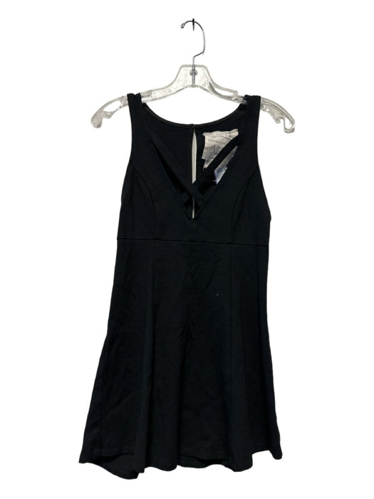 Free People Size XS Black Rayon Blend Sleeveless Mini Dress Black / XS