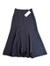 Thakoon Size 2 Navy Polyester Blend Side Zip Midi Skirt Navy / 2