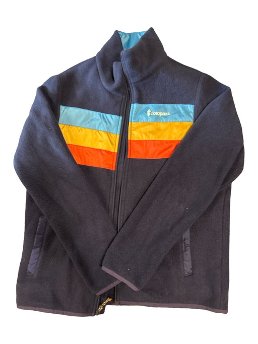 Cotopaxi Size M Blue & Orange Fleece Striped Full ZIp Athletic Jacket Blue & Orange / M