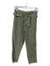 AMO Size 25 Light Green Cotton High Waist Belted Front Pockets Pants Light Green / 25