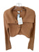 A.L.C. Size XL Tan Wool Blend Knit Buttons Sweater Tan / XL