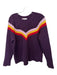 Milly Size L Purple & Red Wool Long Sleeve Chevron Knit Sweater Purple & Red / L