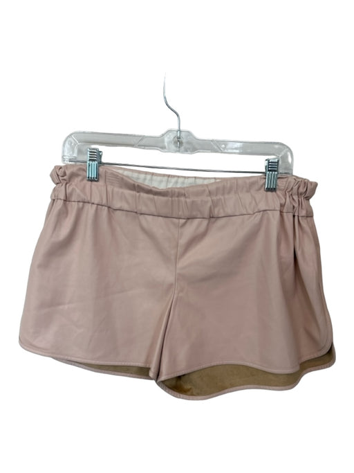 Derek Lam 10 Crosby Size M Blush Vegan Leather Elastic Waist Shorts Blush / M