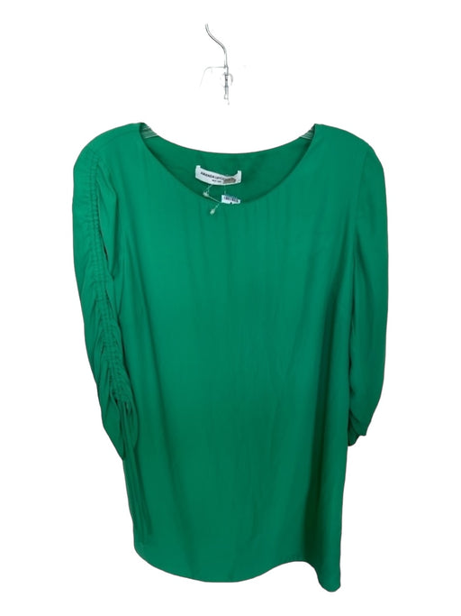 Amanda Uprichard Size P Green Polyester Drawstring Sleeves Long Sleeve Dress Green / P