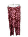 Scotch & Soda Size S Maroon & Pink Polyester High Waist Leaves Pants Maroon & Pink / S