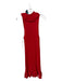 Elliatt Size L Red Viscose Blend Sleeveless Turtle Neck Ruffles Maxi Dress Red / L