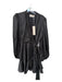 Keepsake Size M Black Polyester Long Sleeve Wrap Ruffles Dress Black / M