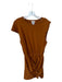 L Space Size S Brown Cotton Shoulder Pads Front Tie Dress Brown / S