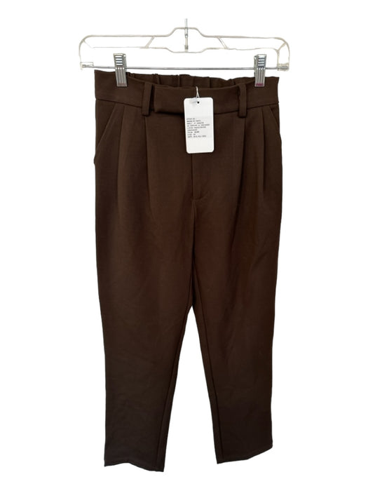 OW Collection Size S Brown Rayon Blend High Waist Trouser Pants Brown / S