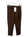 OW Collection Size S Brown Rayon Blend High Waist Trouser Pants Brown / S