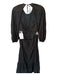 Dress to Size Est S Black Cotton Embroidered stars Long Balloon Sleeve Dress Black / Est S