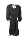 Dress to Size Est S Black Cotton Embroidered stars Long Balloon Sleeve Dress Black / Est S