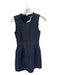 Rebecca Taylor Size 0 Navy & Multi Cotton Sleeveless Woven Raw Hem Dress Navy & Multi / 0