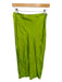 SER.O.YA Size XS Lime Green Silk & Spandex Side Zip Midi Skirt Lime Green / XS