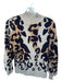 Ted Baker Size Est S Gray & Tan Mock Neck Animal Print Long Sleeve Sweater Gray & Tan / Est S