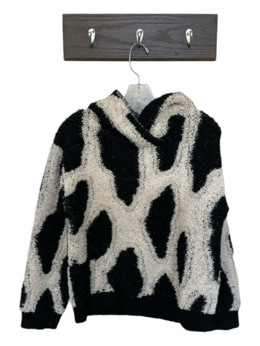 Sandy Liang x Target Size S Black & Cream Polyester Blend Hood Fuzzy Sweater Black & Cream / S