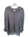 Armani Collezioni Size XL Gray & White Silk Long Sleeve Striped Button Down Top Gray & White / XL