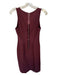 Elizabeth & James Size 4 Maroon Polyester Blend Sleeveless Back Zip Midi Dress Maroon / 4