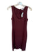 Elizabeth & James Size 4 Maroon Polyester Blend Sleeveless Back Zip Midi Dress Maroon / 4