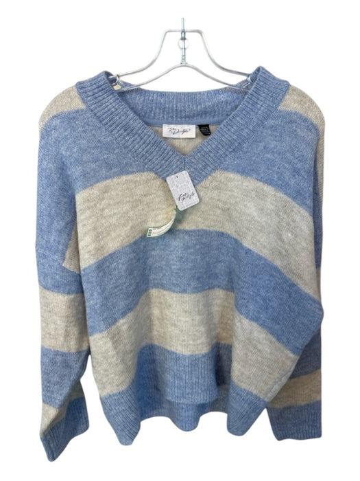 RD Style Size XS Blue & Aqua Polyester Blend Long Sleeve Striped Sweater Blue & Aqua / XS