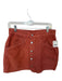 Free People Size 8 Rust Corduroy Buttons SHW Skirt Rust / 8