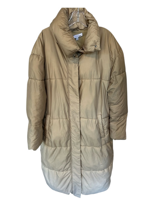 Busayo Size M Tan Polyester Puffer Ombre Parka Coat Tan / M