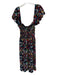 Tanya Taylor Size XS Black & Multi Silk Off Shoulder Butterflies Maxi Dress Black & Multi / XS