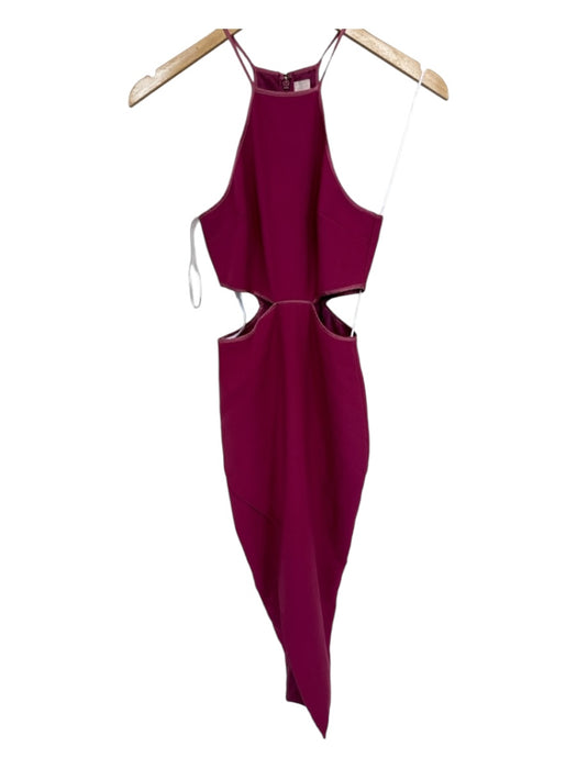 Cinq a Sept Size 0 Wine Silk Side Cut Out Slit Maxi Dress Wine / 0