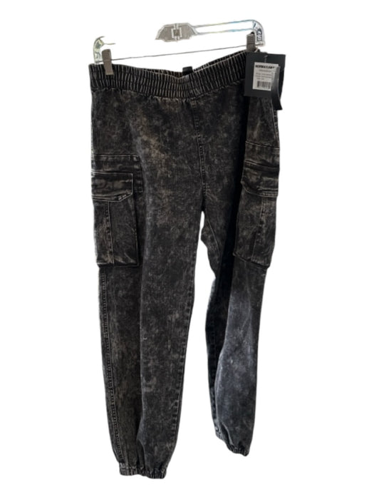 Normakamali Size 6 Charcoal Cotton Blend Elastic Waist Acid Wash Jogger Jeans Charcoal / 6