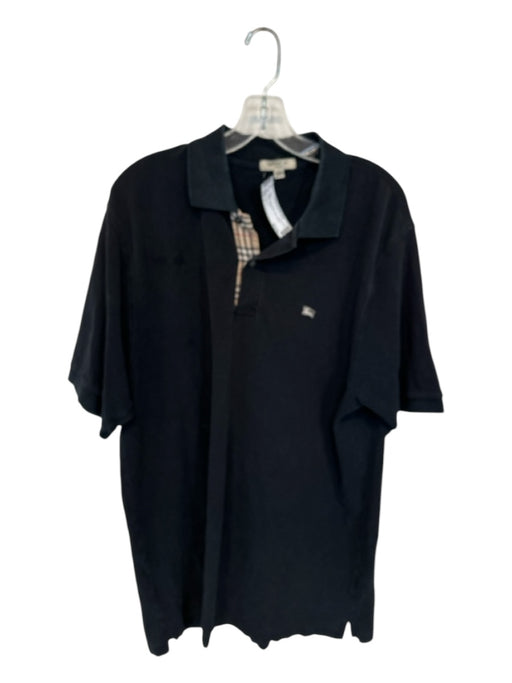 Burberry Size L Black & Tan Cotton Men's Polo L